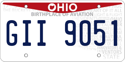 OH license plate GII9051