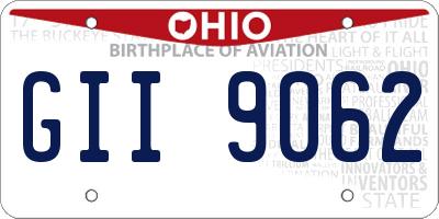 OH license plate GII9062