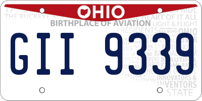 OH license plate GII9339