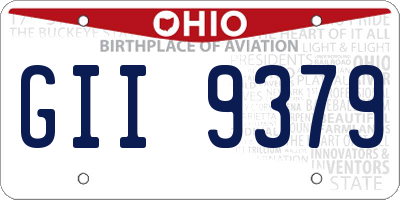 OH license plate GII9379