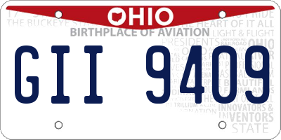 OH license plate GII9409