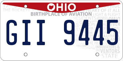 OH license plate GII9445