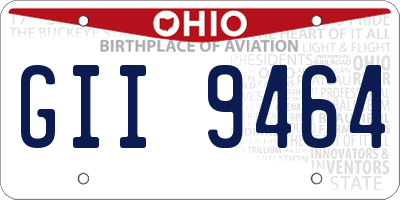 OH license plate GII9464