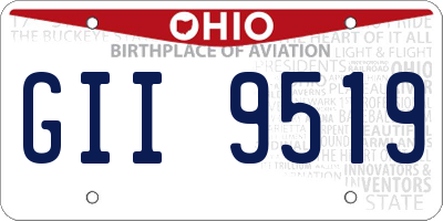 OH license plate GII9519