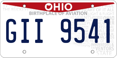 OH license plate GII9541