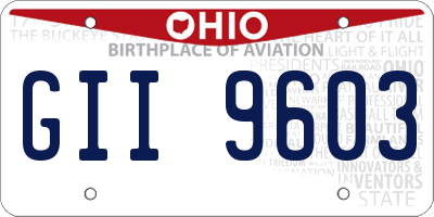 OH license plate GII9603