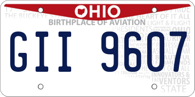 OH license plate GII9607