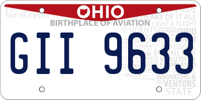 OH license plate GII9633