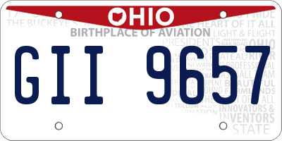 OH license plate GII9657