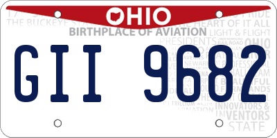 OH license plate GII9682