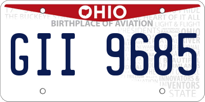 OH license plate GII9685