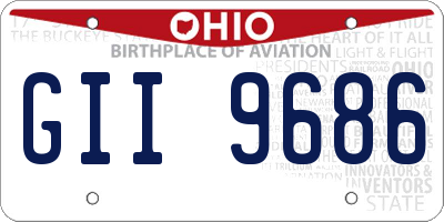 OH license plate GII9686