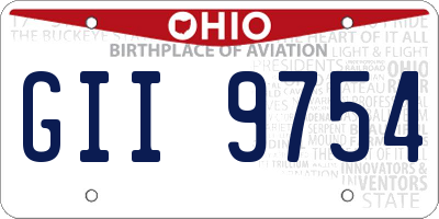 OH license plate GII9754