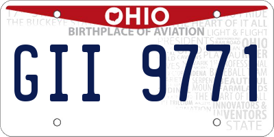 OH license plate GII9771