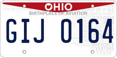 OH license plate GIJ0164