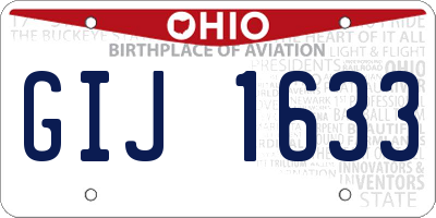 OH license plate GIJ1633
