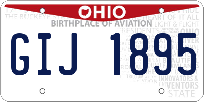 OH license plate GIJ1895