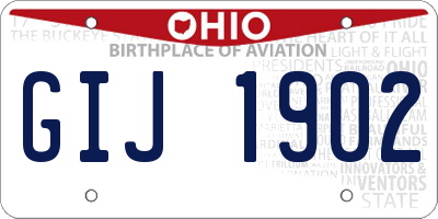 OH license plate GIJ1902
