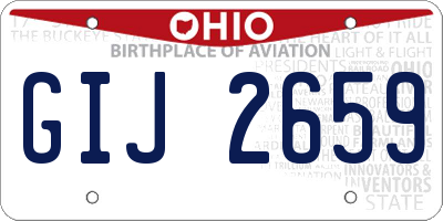 OH license plate GIJ2659