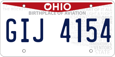 OH license plate GIJ4154