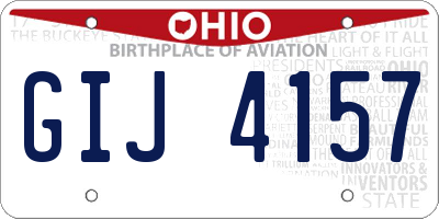 OH license plate GIJ4157