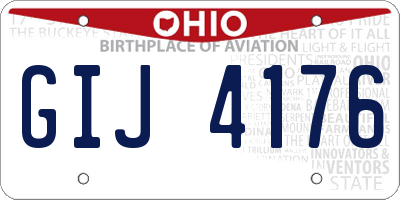 OH license plate GIJ4176