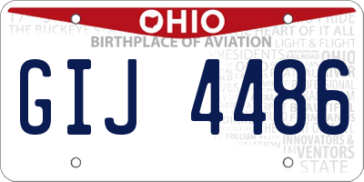 OH license plate GIJ4486