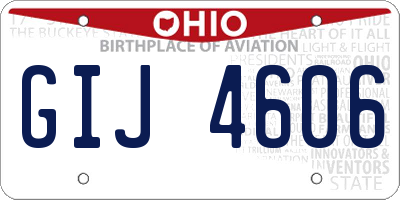 OH license plate GIJ4606