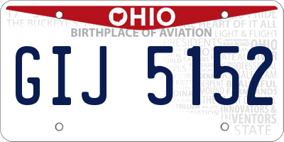 OH license plate GIJ5152