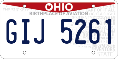 OH license plate GIJ5261