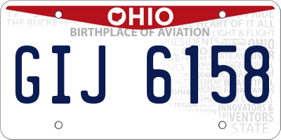 OH license plate GIJ6158