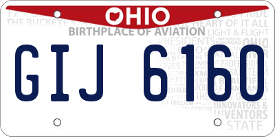 OH license plate GIJ6160