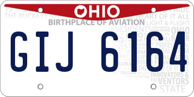 OH license plate GIJ6164