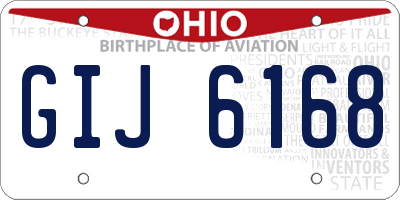 OH license plate GIJ6168