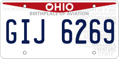 OH license plate GIJ6269