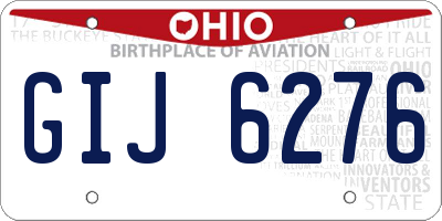 OH license plate GIJ6276