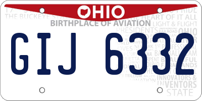 OH license plate GIJ6332