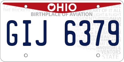 OH license plate GIJ6379