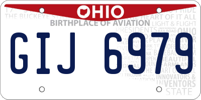 OH license plate GIJ6979