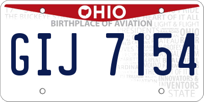 OH license plate GIJ7154