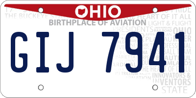 OH license plate GIJ7941