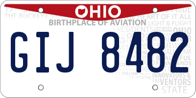 OH license plate GIJ8482