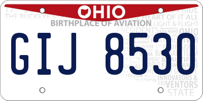 OH license plate GIJ8530