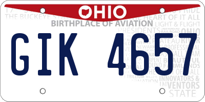 OH license plate GIK4657