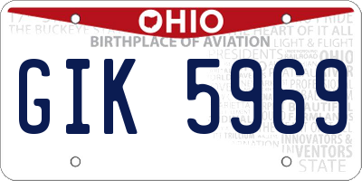 OH license plate GIK5969