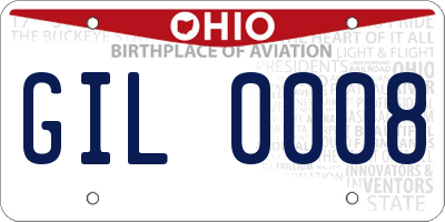 OH license plate GIL0008