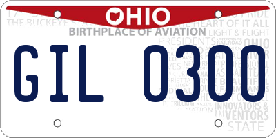 OH license plate GIL0300