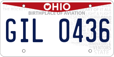 OH license plate GIL0436