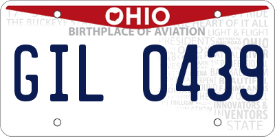 OH license plate GIL0439