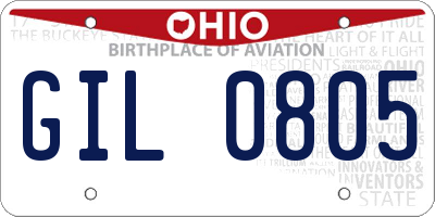 OH license plate GIL0805
